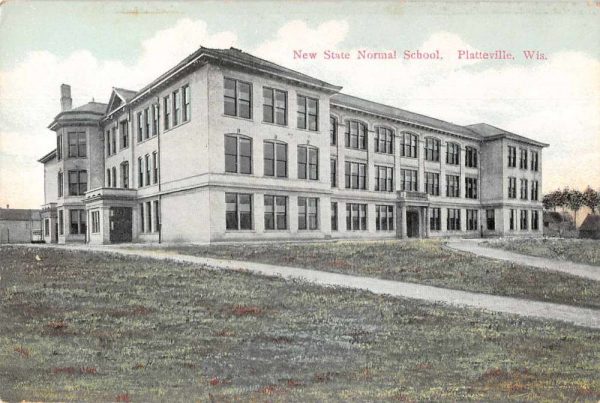 Platteville Wisconsin New State Normal School Antique Postcard J80888