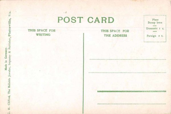 Platteville Wisconsin New State Normal School Antique Postcard J80888 - Image 2