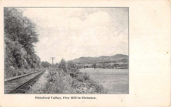 Pittsford Valley Vermont Fire Hill In Distance Antique Postcard K106863