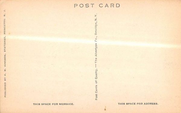 Princeton New Jersey Nassau Street Park Holder Tower Antique Postcard K106911 - Image 2