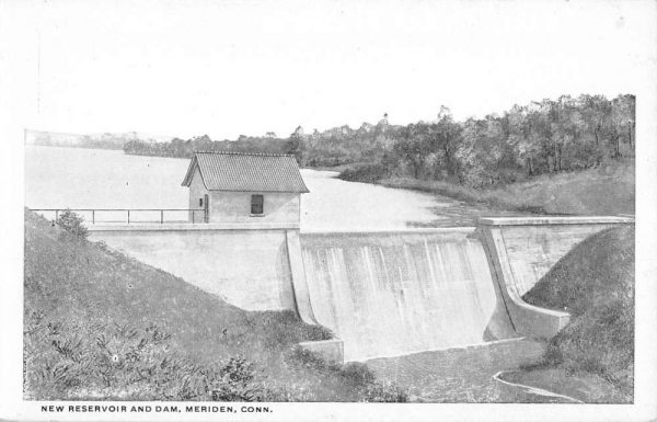 Meriden Connecticut New Reservoir And Dam Antique Postcard K106916