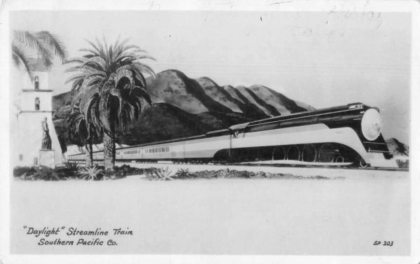 Southern Pacific Co Daylight Streamline Train Real Photo Postcard J80924