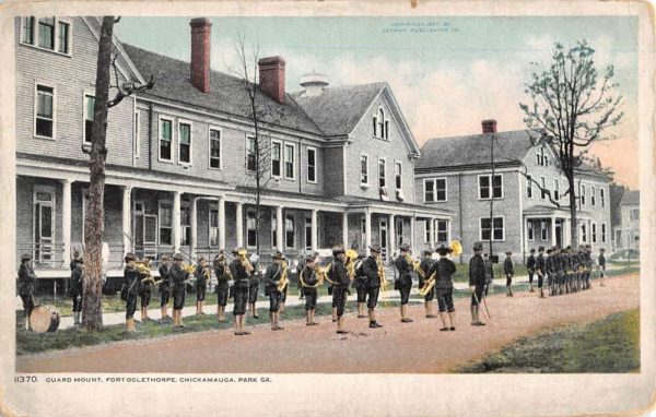 Chickamauga Park Georgia Fort Oglethorpe Guard Mount Antique Postcard K106996