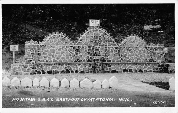 Mt Storm West Virginia Fountain Real Photo Antique Postcard K107012