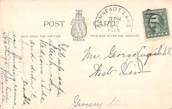 Conneaut Lake Pennsylvania Hotel Street View Antique Postcard K107024 - Image 2