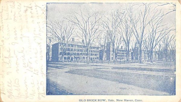 New Haven Connecticut Yale Old Brick Row Antique Postcard K107059