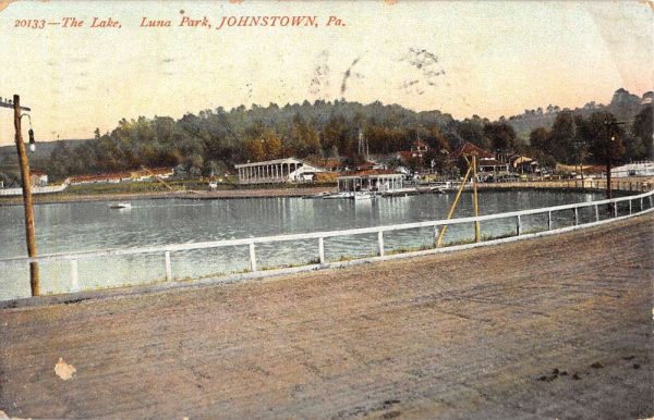 Johnstown Pennsylvania Luna Park Lake Antique Postcard K107115
