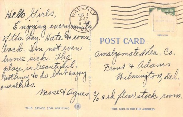 Waverly Virginia Scenic Roadway Greeting Antique Postcard K107146 - Image 2