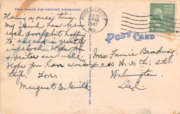 Port Deposit Maryland Scenic Waterfront Greeting Antique Postcard K107153 - Image 2