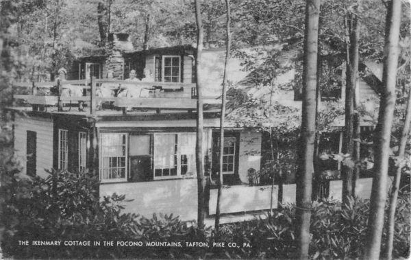 Tafton Pennsylvania Ikenmary Cottage Pocono Mts Antique Postcard K107155