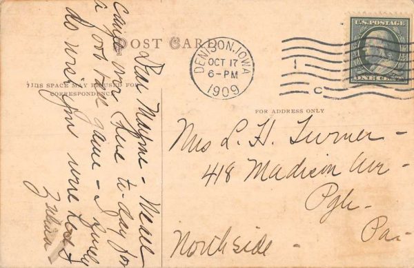 Denison Iowa Hotel Lobby Interior Antique Postcard K107171 - Image 2