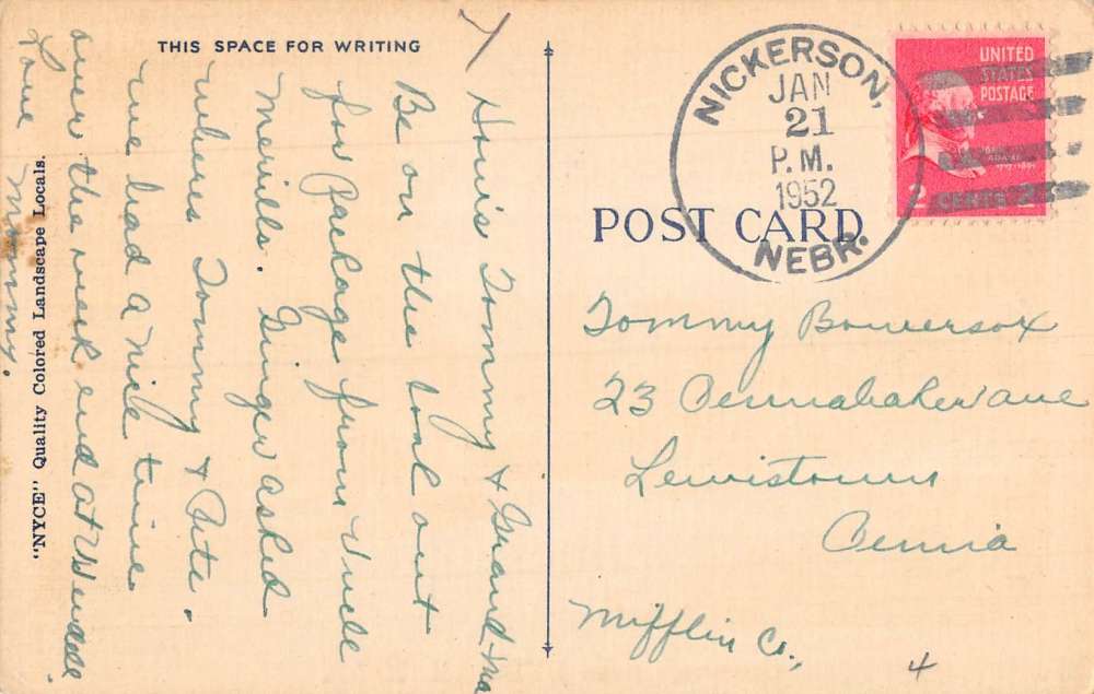 Red Oak Iowa Scenic Roadway Greeting Antique Postcard K107225 - Image 2