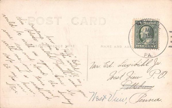 Newell Pennsylvania Frat Camp Tents Real Photo Antique Postcard K107240 - Image 2
