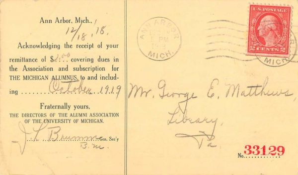 Ann Arbor Michigan University Birdseye View Antique Postcard K107241 - Image 2