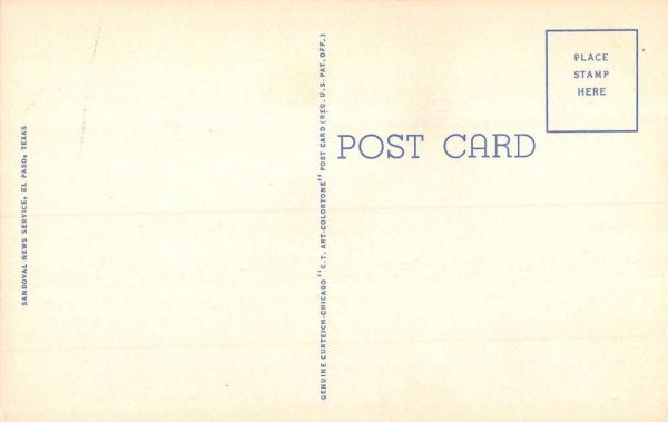 El Paso Texas Municipal Airport Street View Antique Postcard K107256 - Image 2