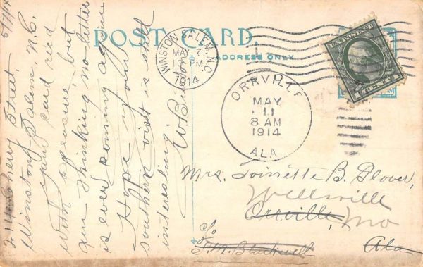 Winston Salem North Carolina Grave Yard Scenic View Antique Postcard K107293 - Image 2