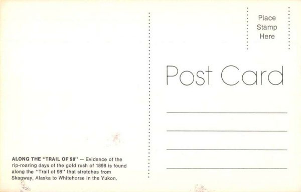 Skagway Alaska Trail of 98 Train and Riverboat Vintage Postcard J80960 - Image 2