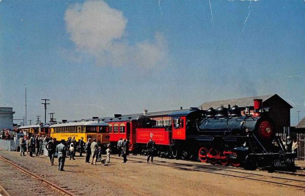 Fort Bragg California The Skunk and Super Skunk Train Engine Postcard J80963