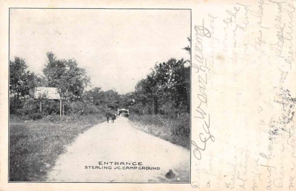 Sterling Massachusetts JC Campground Entrance Scenic View Postcard J80986
