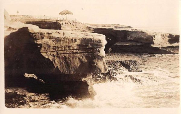 La Jolla California Cliffs Scenic View Real Photo Antique Postcard J81019