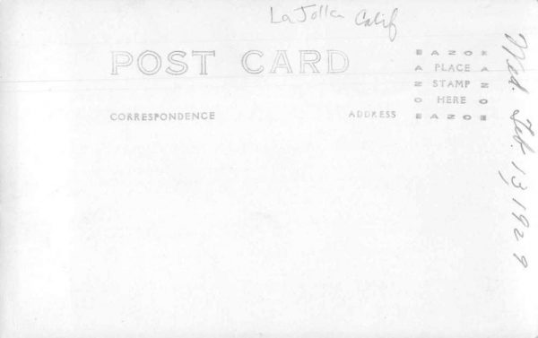 La Jolla California Cliffs Scenic View Real Photo Antique Postcard J81019 - Image 2