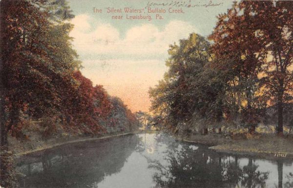 Lewisburg Pennsylvania Buffalo Creek Scenic View Antique Postcard J81075