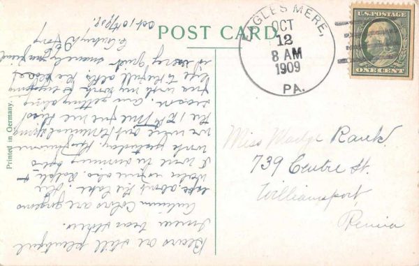 Eagles Mere Pennsylvania East Shore of the Lake Scenic View Postcard J81079 - Image 2
