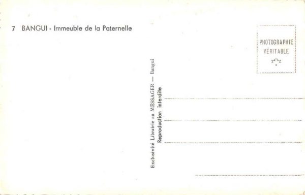 Bangui Africa Immeuble de la Paternelle Real Photo Antique Postcard J81138 - Image 2