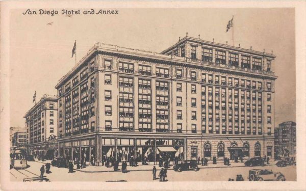 San Diego California San Diego Hotel and Annex Real Photo Postcard J81166