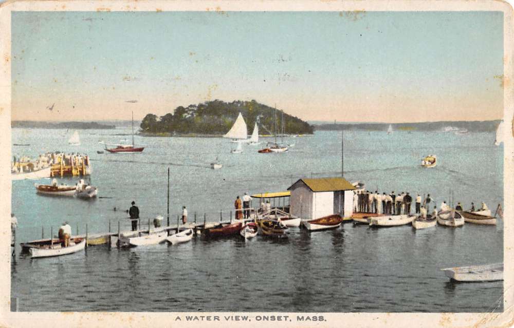 Onset Massachusetts Scenic Waterfront View Antique Postcard K107358