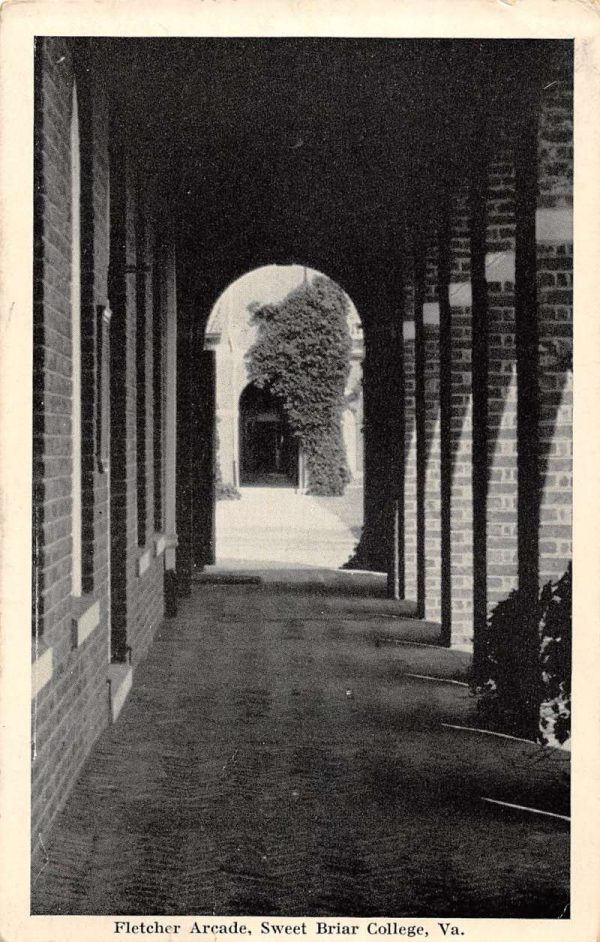 Sweet Briar College Virginia Fletcher Arcade Antique Postcard K107408