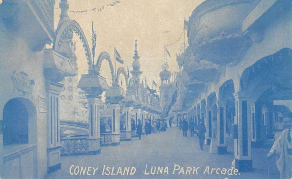 Coney Island New York Luna Park Arcade Antique Postcard K107414