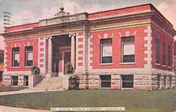 St Cloud Minnesota Public Library Carnegie Antique Postcard K107421