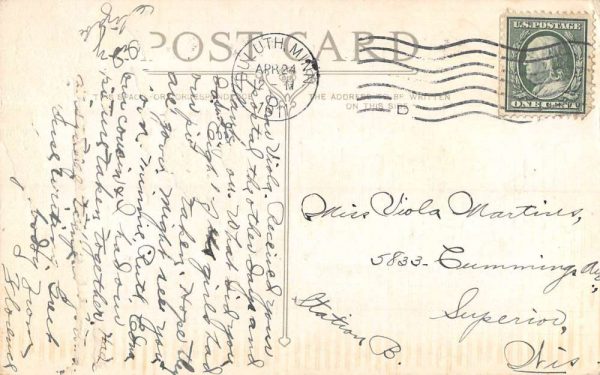 Duluth Minnesota Oatka Branch Boat Club Waterfront Antique Postcard K107429 - Image 2