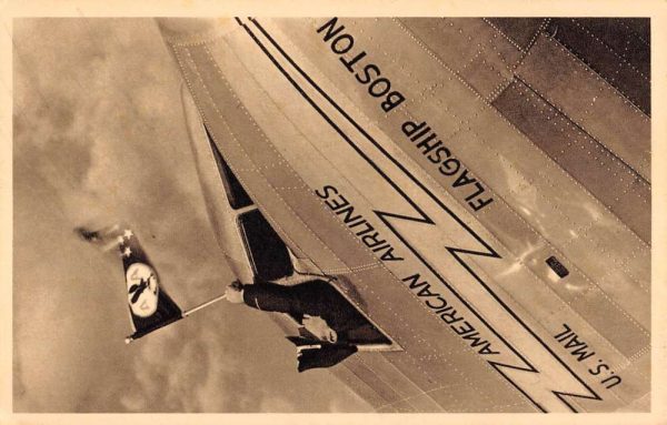 American Airlines Mail Flagship Boston Pilot Antique Postcard K107432