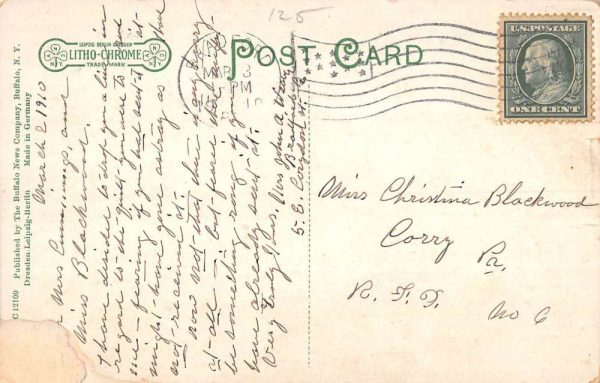 Bradford Pennsylvania New Hospital Street View Antique Postcard K107450 - Image 2