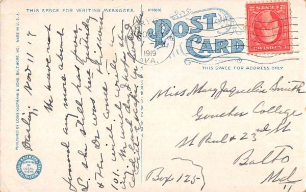 Newport News Virginia Memorial Arch Street View Antique Postcard K107454 - Image 2