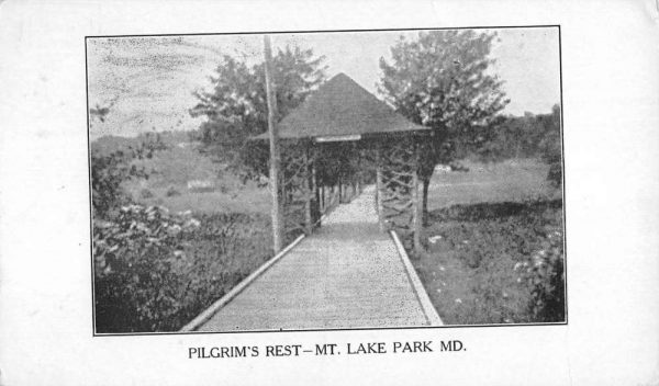 Mt Lake Park Maryland Pilgrims Rest Street View Antique Postcard K107581