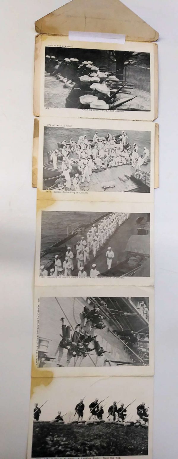 Military Greetings Life in the US Navy Scenes Postcard Folder J81180 - Image 4
