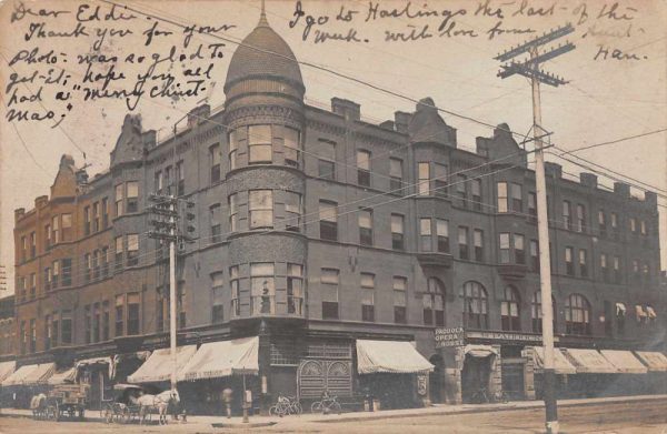 Beatrice Nebraska Paddock Hotel and Opera House Real Photo Postcard J81205