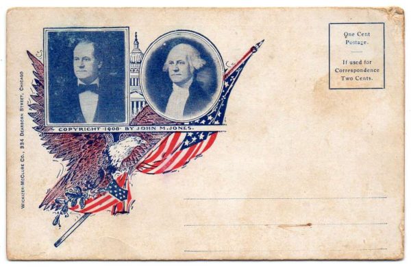 President Washington Bryan Combination Picture Novelty Postcard J81214 - Image 2