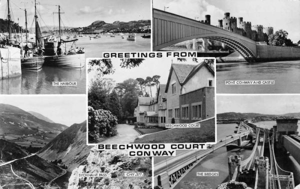 Conway England Beechwood Court Multiview Real Photo Antique Postcard J81248