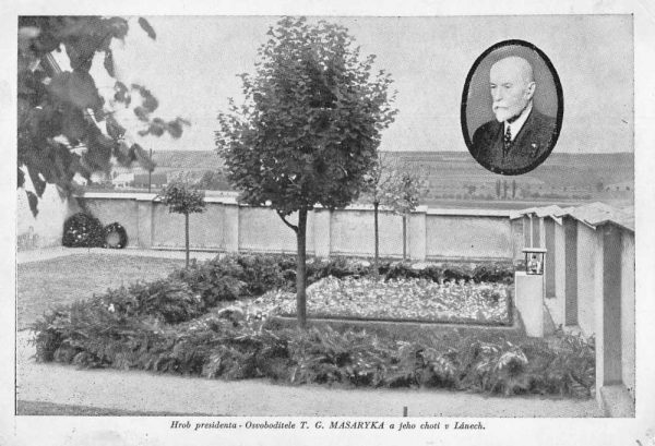 Czechoslovakia President Tomas Masaryka Grave Antique Postcard J81297