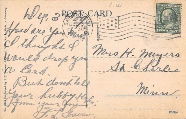 St Cloud Minnesota Cathedral Street View Antique Postcard K107636 - Image 2