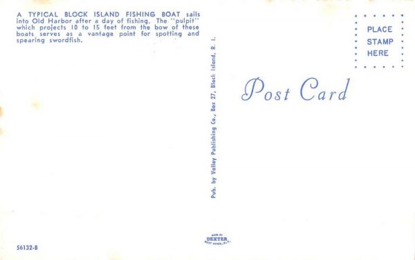 Block Island Rhode Island Fishing Boat Waterfront Vintage Postcard K107696 - Image 2