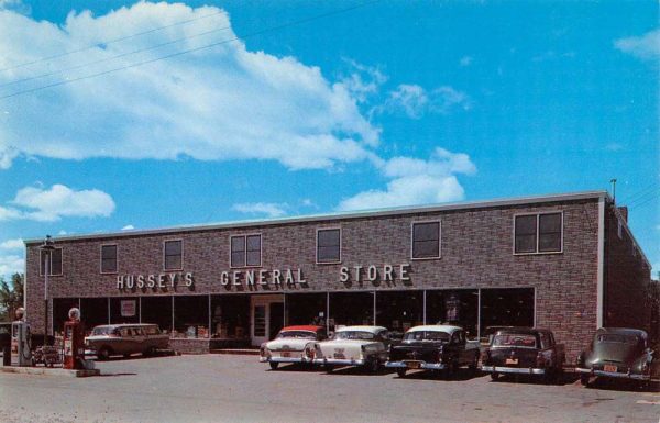 Windsor Maine Husseys General Store Street View Vintage Postcard K107717