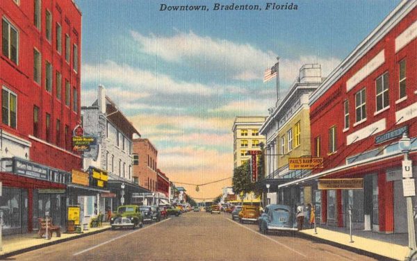 Bradenton Florida Downtown Historic Bldgs Antique Postcard K107763
