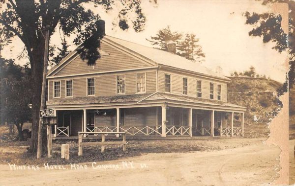 Hoag Corners New York Winters Hotel Real Photo Antique Postcard K107789