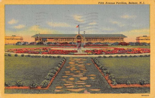 Belmar New Jersey Fifth Avenue Pavilion Garden Antique Postcard K107828