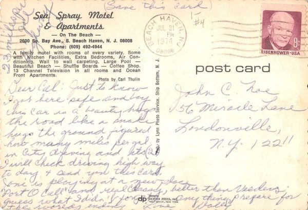 Beach Haven New Jersey Sea Spray Motel Multiview Vintage Postcard K107830 - Image 2